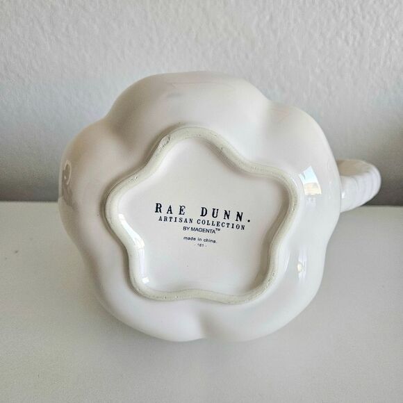 NEW Rae Dunn | Pick Of The Patch Watering Can Vase Fall Decor Ceramic White - Picture 6 of 6